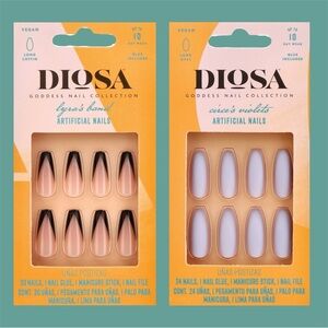 DIoSA Goddess Nail Collection Long Oval + Coffin Artificial Nail Set - NEW